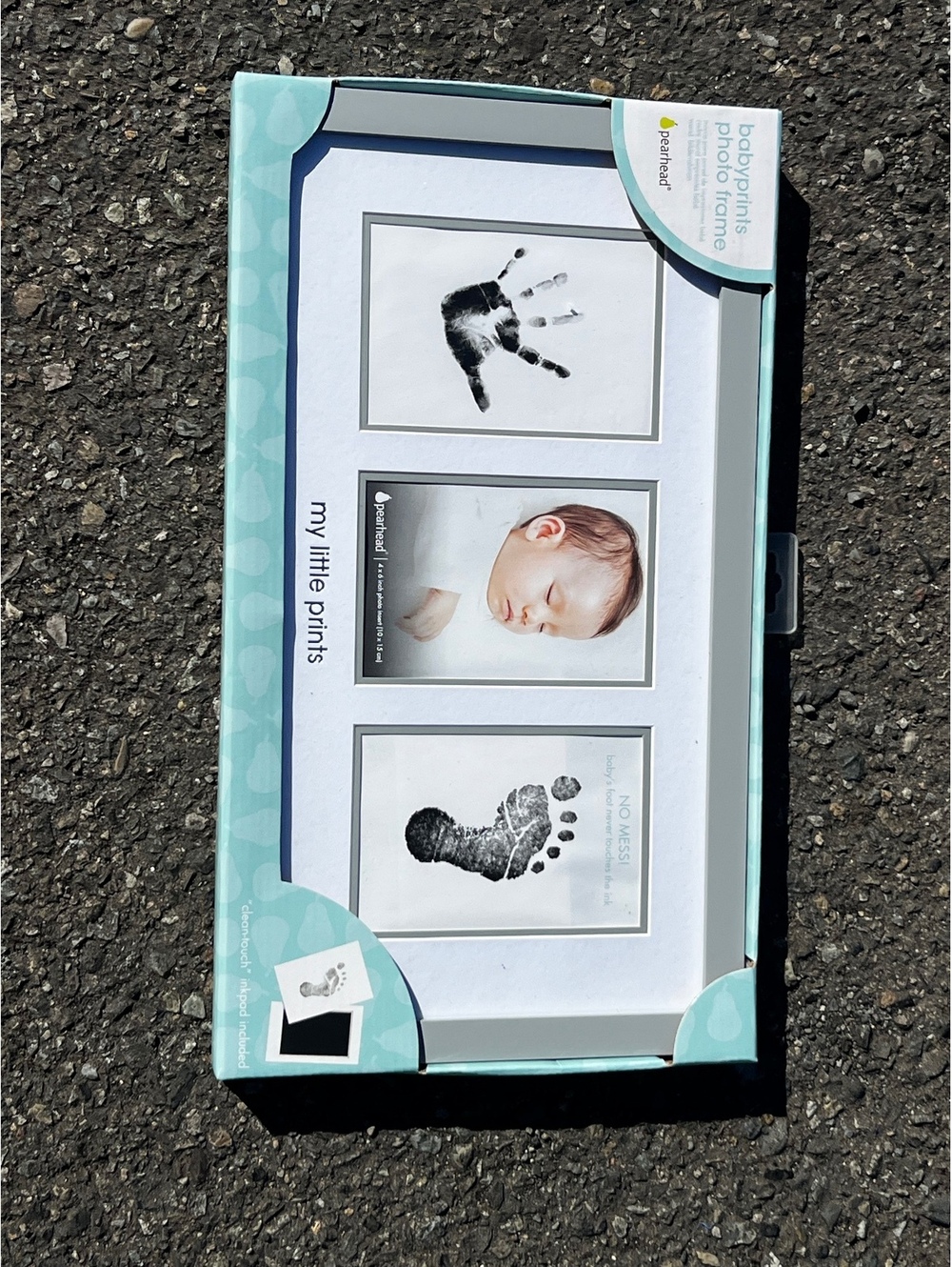 Pearhead Babyprints Photo Frame My Little Prints Hand & Footprint Kit New in Box